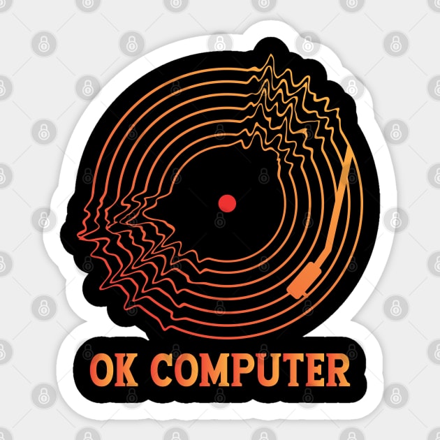 ok computer (RADIOHEAD) Sticker by Easy On Me